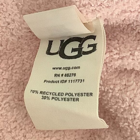UGG women's Noreen shorts medium pink fuzzy fleece drawstring plush - Picture 6 of 7